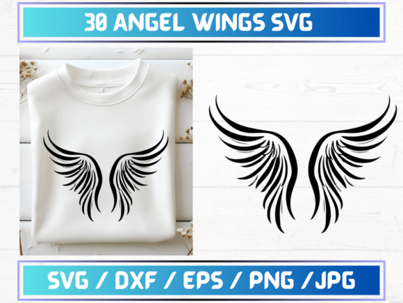30 Angel Wings SVG Files: Graphics for Local Branding