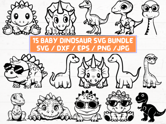 Baby Dinosaur Stencil: Graphics & Crafts Done Right