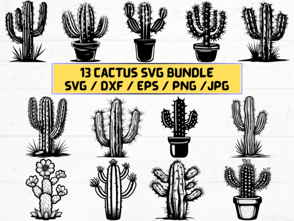 Cactus Stencil: Graphics for Crafts & Creative Publishing