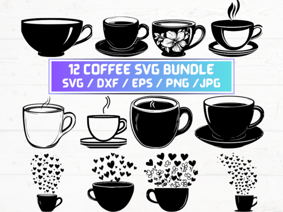 Coffee SVG File: A Graphic Asset for Crafts and Branding