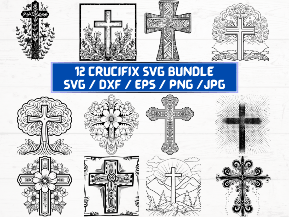 Cross Crucifix SVG File for Graphics and Crafts