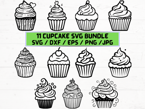 Cupcake Stencil
