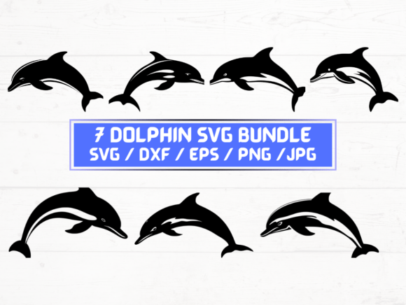 Dolphin Engraving SVG: Graphics for Crafts & Coastal Branding