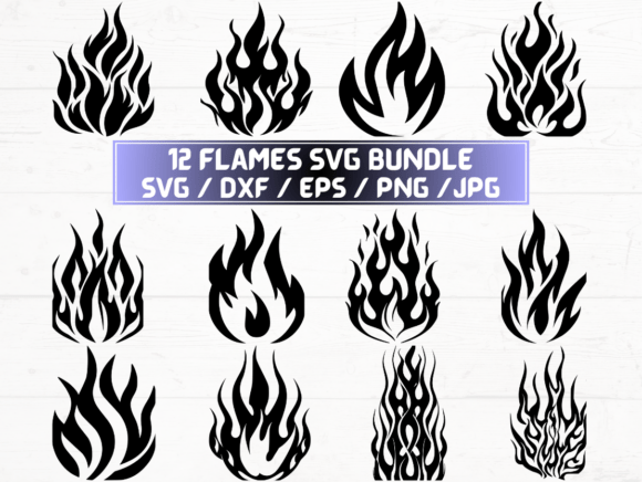 Flames SVG: A Graphic Asset for Creative Crafts