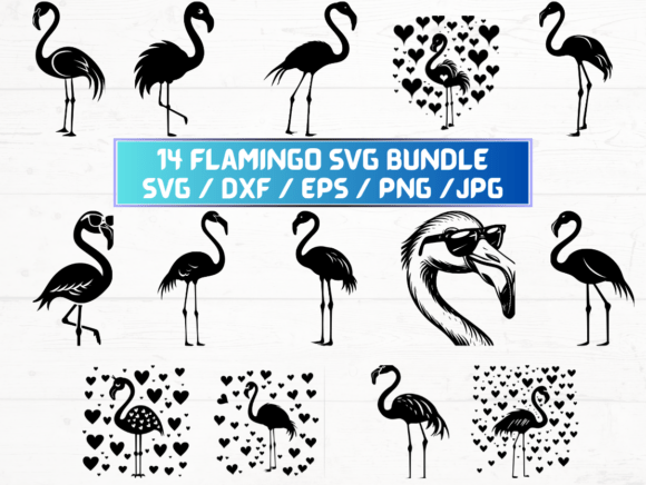Flamingo Silhouette Svg for Crafts and Graphics
