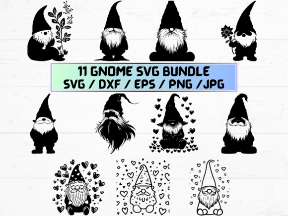 Gnome Silhouette: A Graphic Asset for Creative Publishing