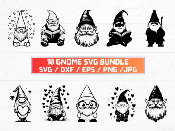 Gnome Stencil: A Graphic Asset for Crafts and Branding