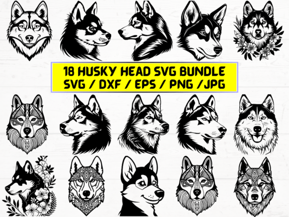Husky Head SVG: A Graphic Asset for Creative Publishers