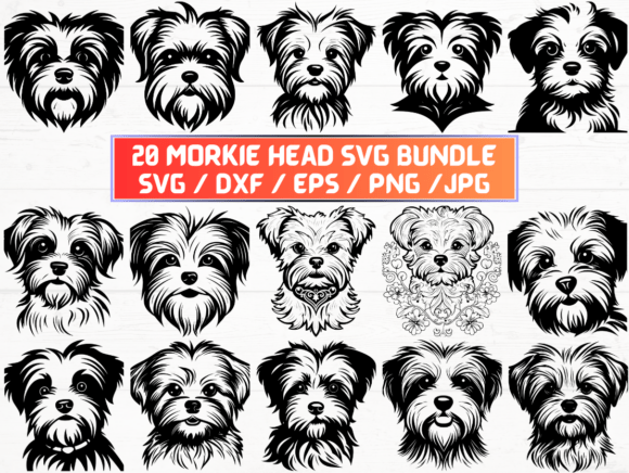 Morkie Head SVG: A Graphic Asset for Crafts and Branding