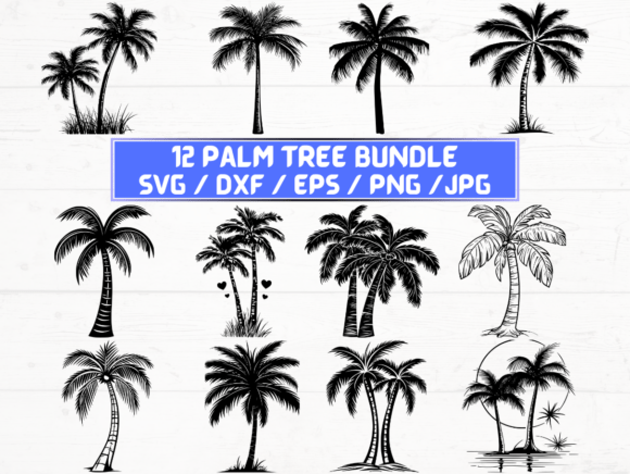 Palm Tree Silhouette SVG: Graphics for Crafts Done Right