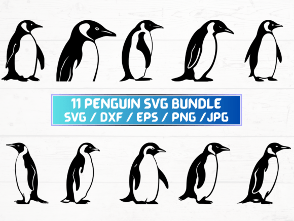 Penguin Silhouette SVG: Graphics for Crafts & Content Publishing