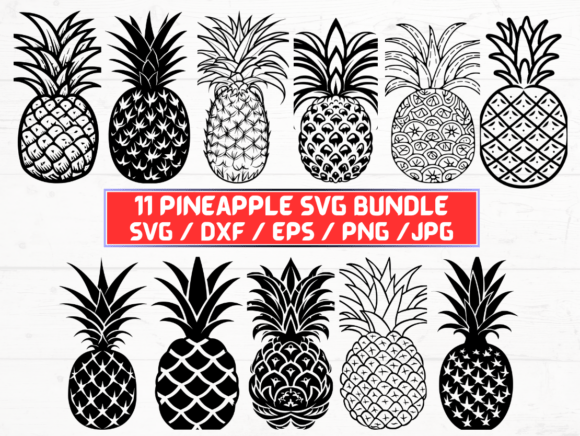Pineapple Graphic for Crafts and Design