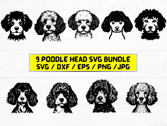 Poodle Head SVG
