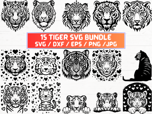 Tiger SVG Files for Cricut: Graphics for Crafts & Local Branding