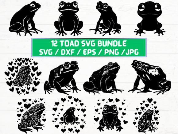 Toad Silhouette SVG: Crafts & Graphics for Local Branding