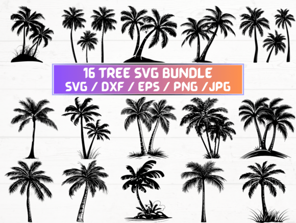 Tree Silhouette SVG: Graphics for Crafts & Content Publishing